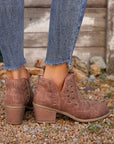Quinn Cut Out Suede Ankle Boots