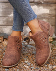 Quinn Cut Out Suede Ankle Boots