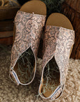 Vintage Floral Hollowed Platform Sandals