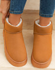 Anna Fur Lined Suede Ankle Snow Boots