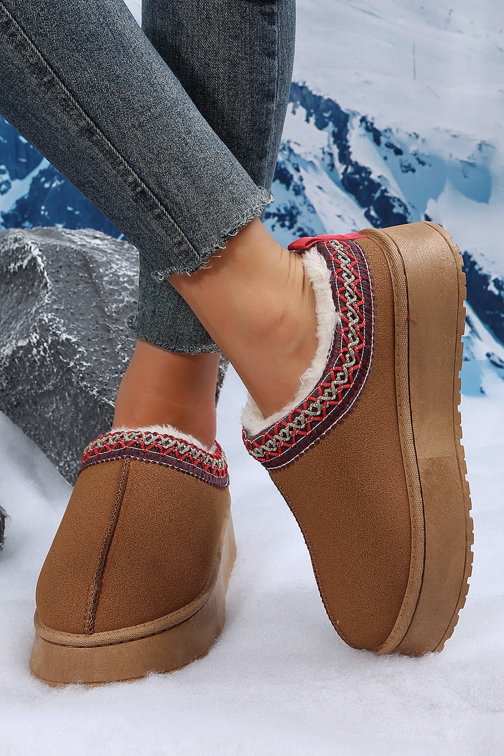 Jade Suede Plush Lined Snow Boots