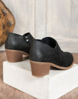 Tulip Opening Suede Ankle Boots