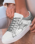 Emi Glitter Star Lace-up Sneakers