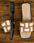 Two Tone Square Toe Slippers