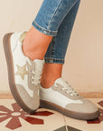 Avani Shimmer Star Patch Lace up Retro Flattie