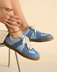 Raina Two Tone Lace-up Sneakers