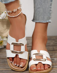 Blair Metal Decor Cut Out Square Toe Slippers