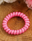 3 PCS Pink Phone Cord Hair Scrunchies
