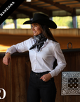BLACK BANDANA WILD RAG