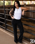 SIGNATURE TROUSER - BLACK WITH CRYSTALS