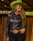 BLACK SPARKLE PERFORMANCE RODEO SHIRT