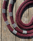 Nylon Barrel Racing Reins With Rhinestone Ends For Comfortable Handling 8.5 Feet
