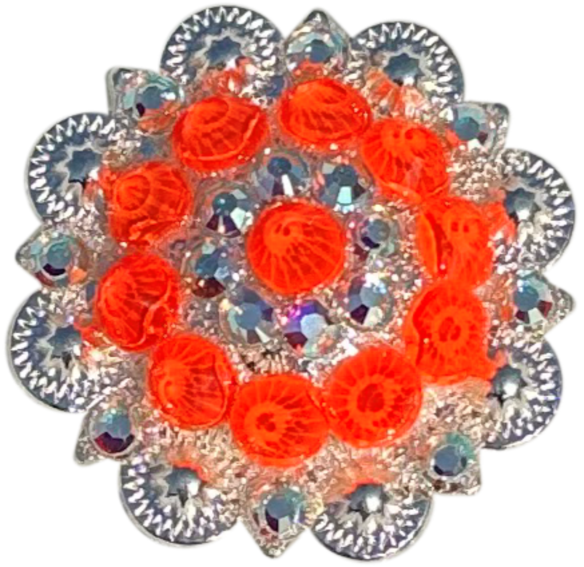 Bright Silver Neon Orange and AB