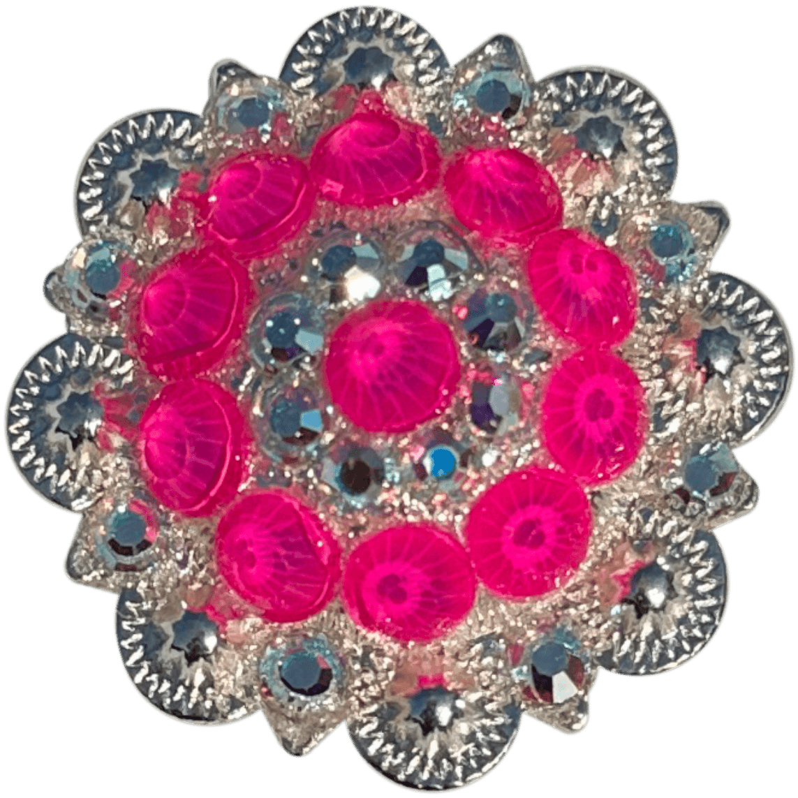 Bright Silver Neon Pink and AB