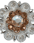 Bright Silver Champagne & AB Crystal Conchos - Sizes from 1"- 3" and Buckles