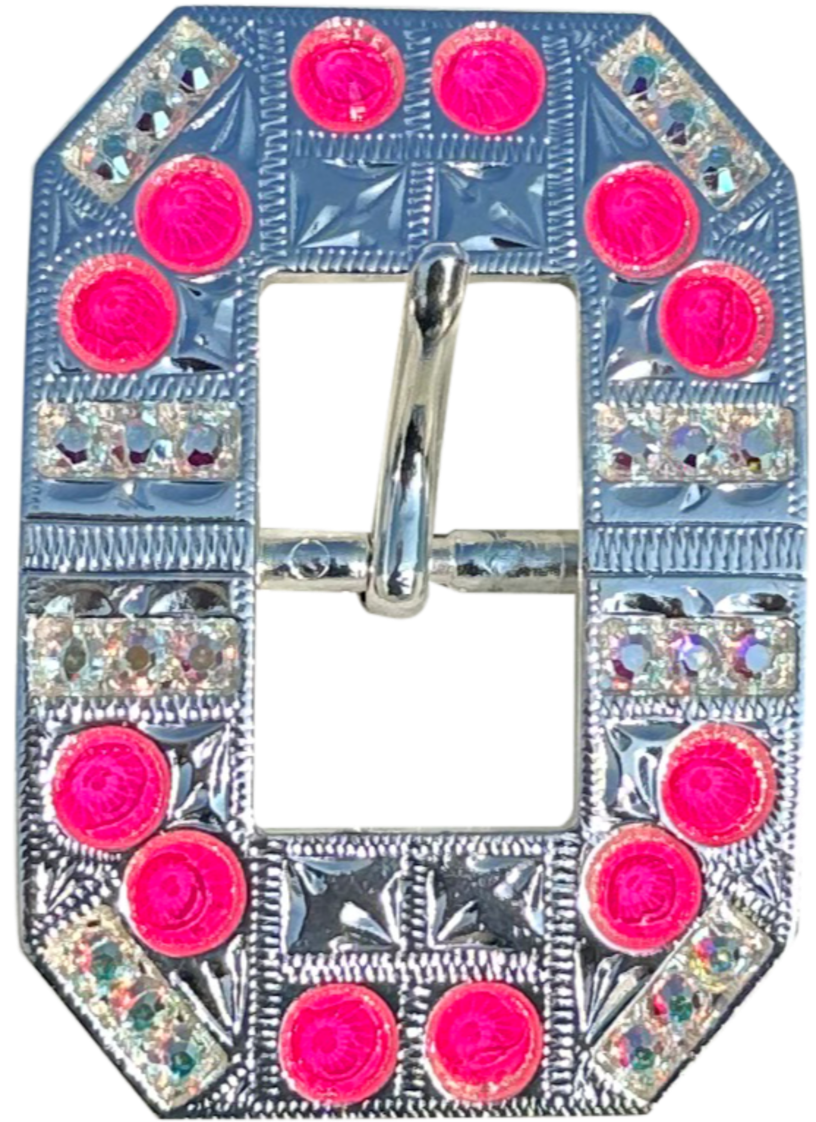 Bright Silver Neon Pink and AB