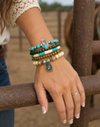 Cactus Fashion Turquoise Bracelet Stack