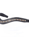 ExionPro Elegant Soft Padded Light Peach, Clear Crystal Browband