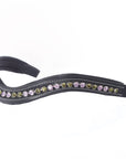 ExionPro Elegant Deep Curved Soft Padded Olivine, Violet Colored Crystal Browband
