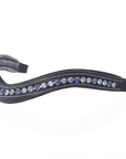 ExionPro Elegant Deep Curved Soft Padded Sapphire, Aqua Marine, Light Sapphire Colored Crystal Browband