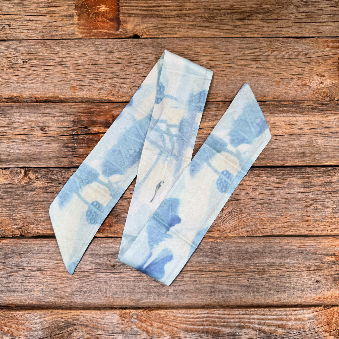 Blue Western Skinny Mini Wild Rag Scarf / Cowgirl Necktie 