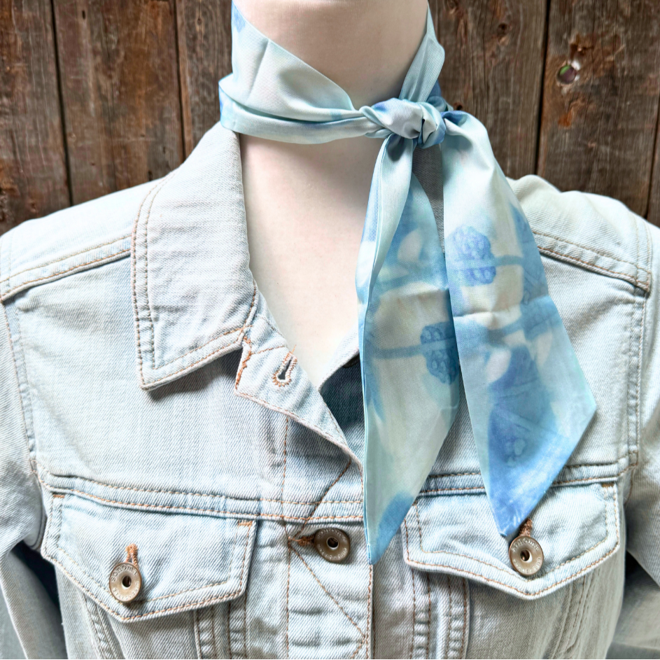 Blue Western Skinny Mini Wild Rag Scarf / Cowgirl Necktie 