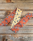 Brown and Tan Western Skinny Mini Wild Rag Scarf / Cowgirl Necktie 