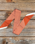 Burnt Orange and Cream Western Skinny Mini Wild Rag Scarf / Cowgirl Necktie 