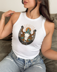Desert Horseshoe Cropped Tank