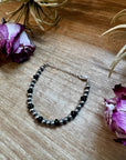 Black Onyx & Sterling Silver Pearl Bracelet – 5mm