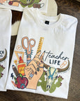Western Teacher TEE, CREWNECK or QUARTER ZIP