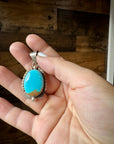 Oval Pendant - Kingman Turquoise & Sterling Silver