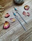 Turquoise heart and chic dangle