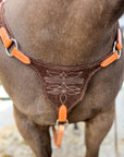 Chocolate Suede Bootstitch Breast Collar