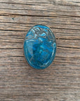 Blue Cabochon Western Concho  1" CABBL