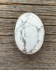 1" Oval Cabochon Stone Concho - Turquoise, Fuchsia, Rust, Blue, Sage, Lapis, White, Green