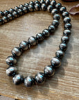 NFR Collection Necklace – Graduated Sterling Silver Pearls 6mm to 16mm – 45"