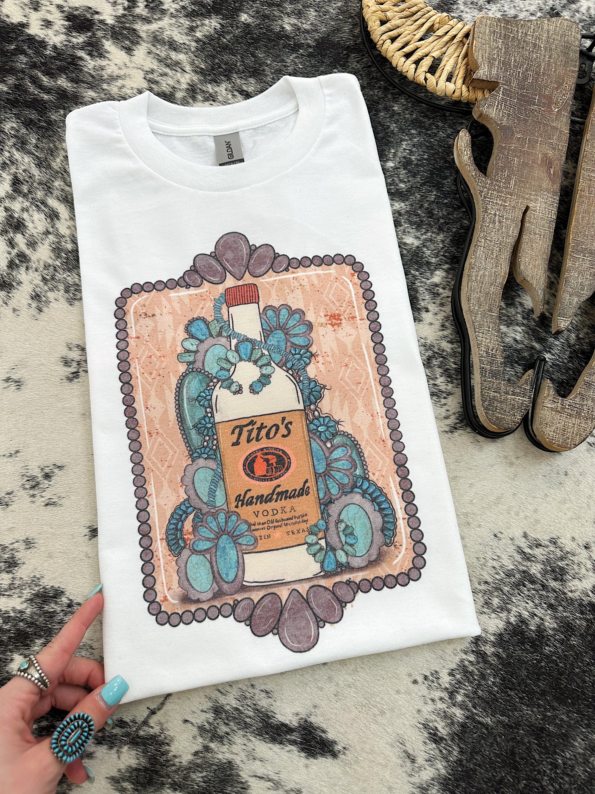 Vodka &amp; Turquoise TEE or CREWNECK