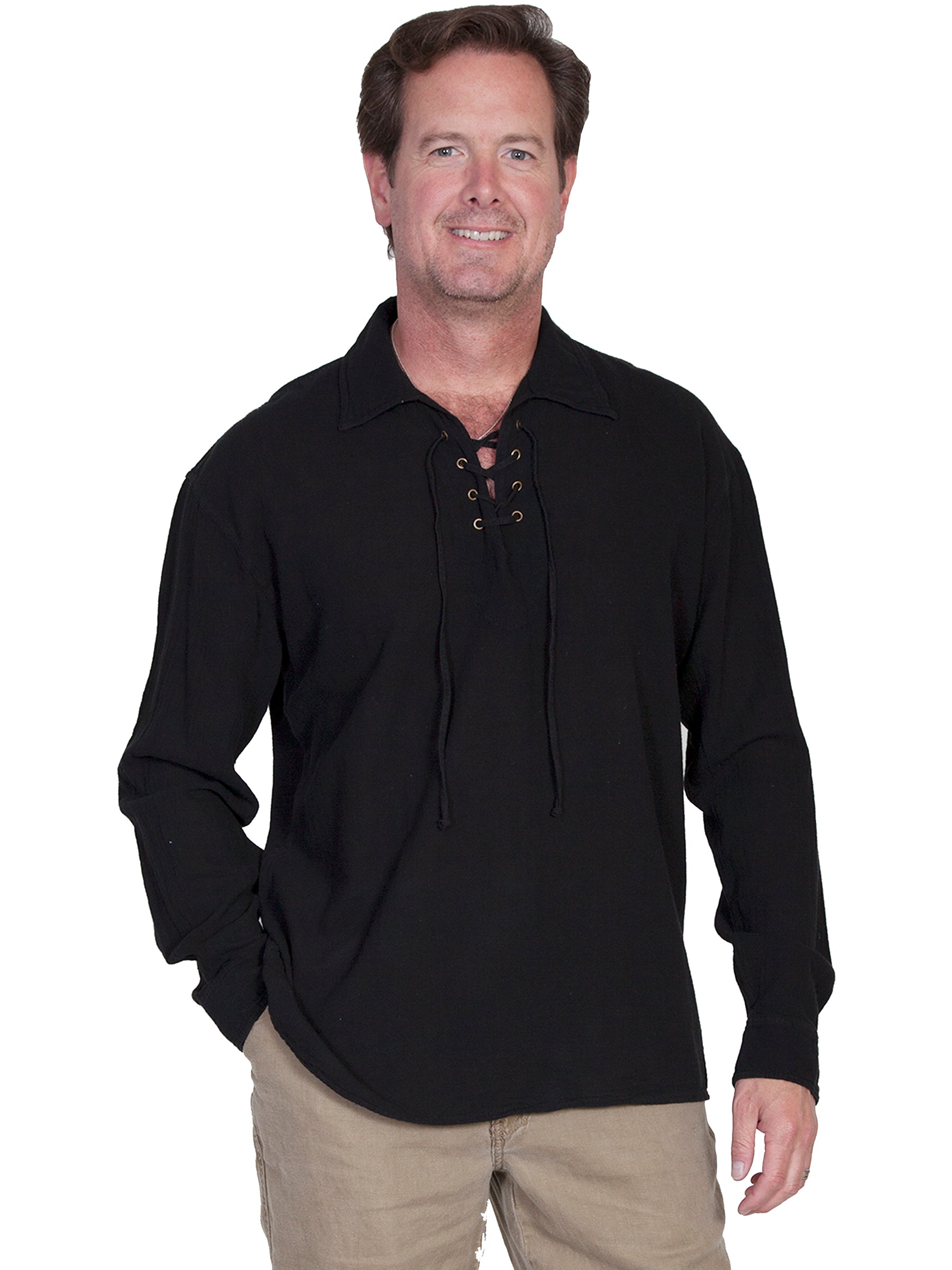 Men's Lace Up Front Shirt - CM8