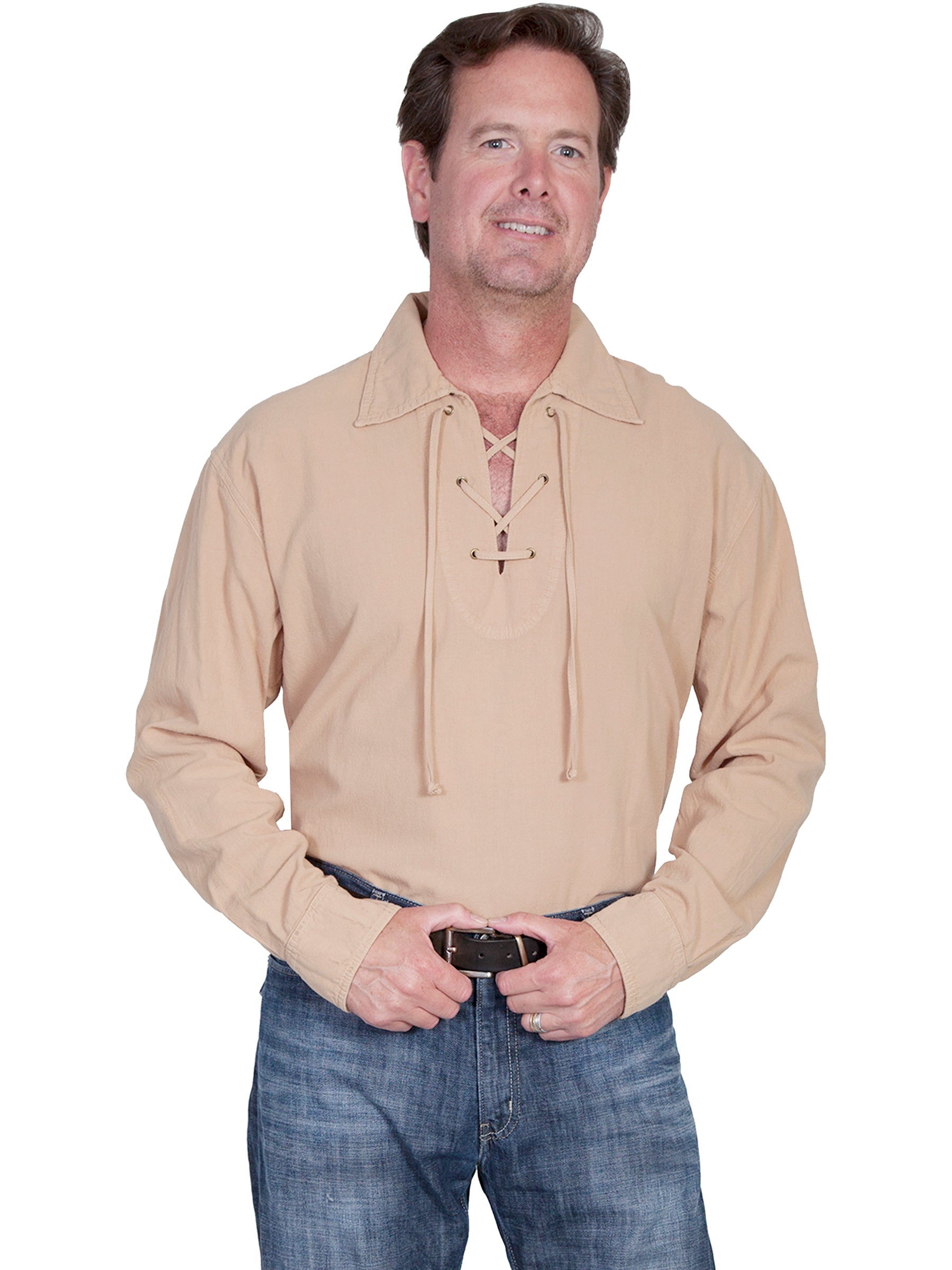 Men's Lace Up Front Shirt - CM8