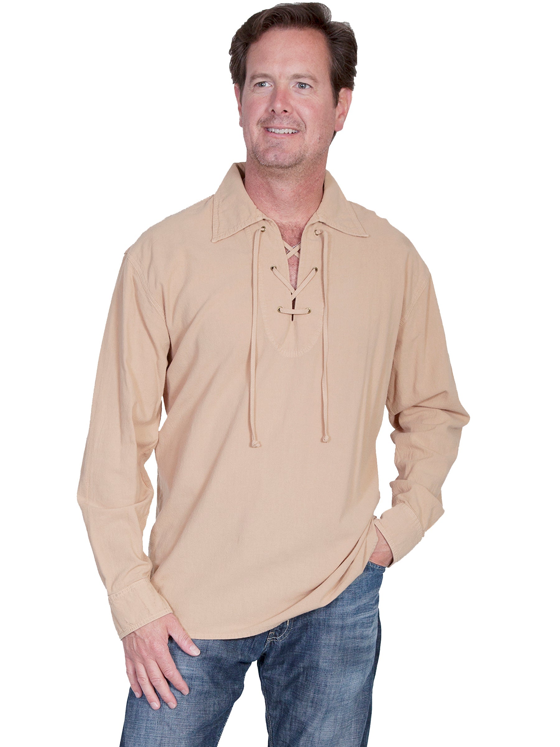 Men's Lace Up Front Shirt - CM8