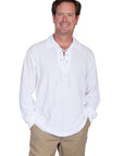 Men's Lace Up Front Shirt - CM8