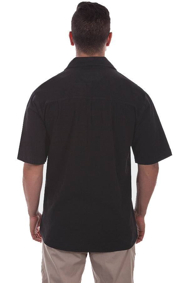 S/s Men's Lace Up Front Shirt - CM8S