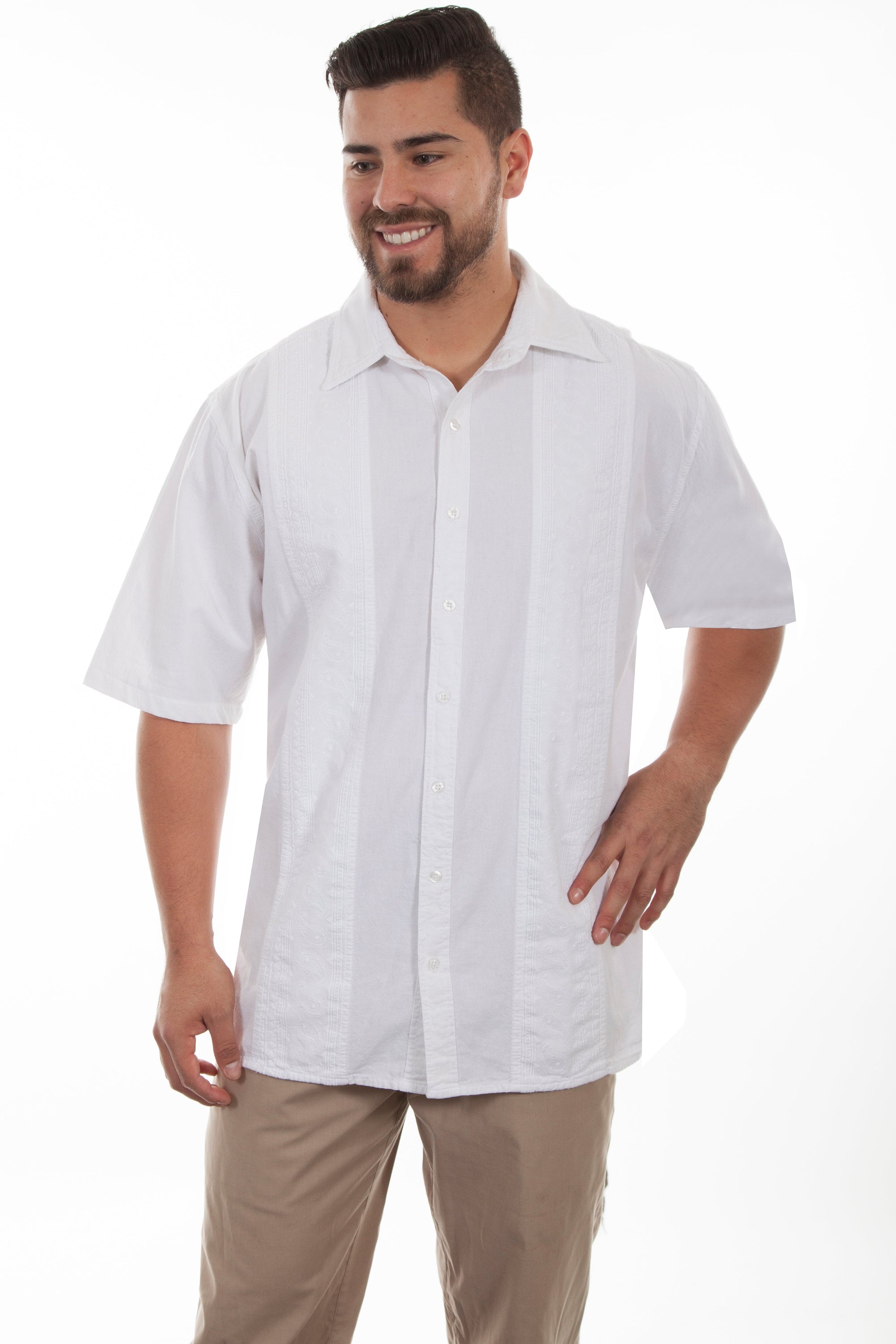 S.s Men's Emb. Front Shirt - CM9S