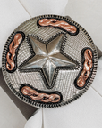 Antique Silver Texas Star Western Concho Napkin Ring 