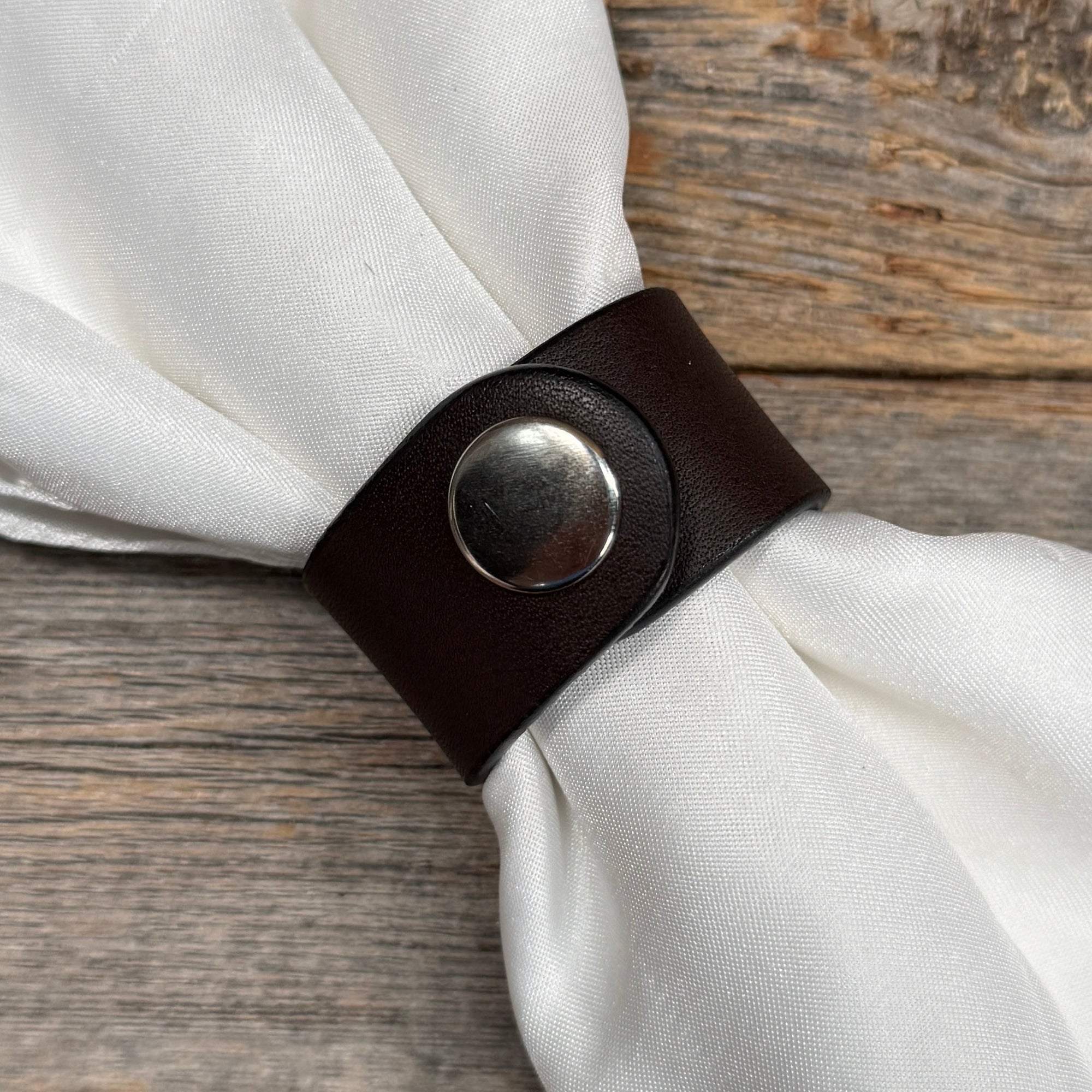 Copper Turquoise Flower Western Concho Napkin Ring 