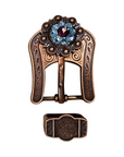 Copper Amethyst, Aqua, Clear Crystal Conchos Sizes from 1"-3" and Buckles
