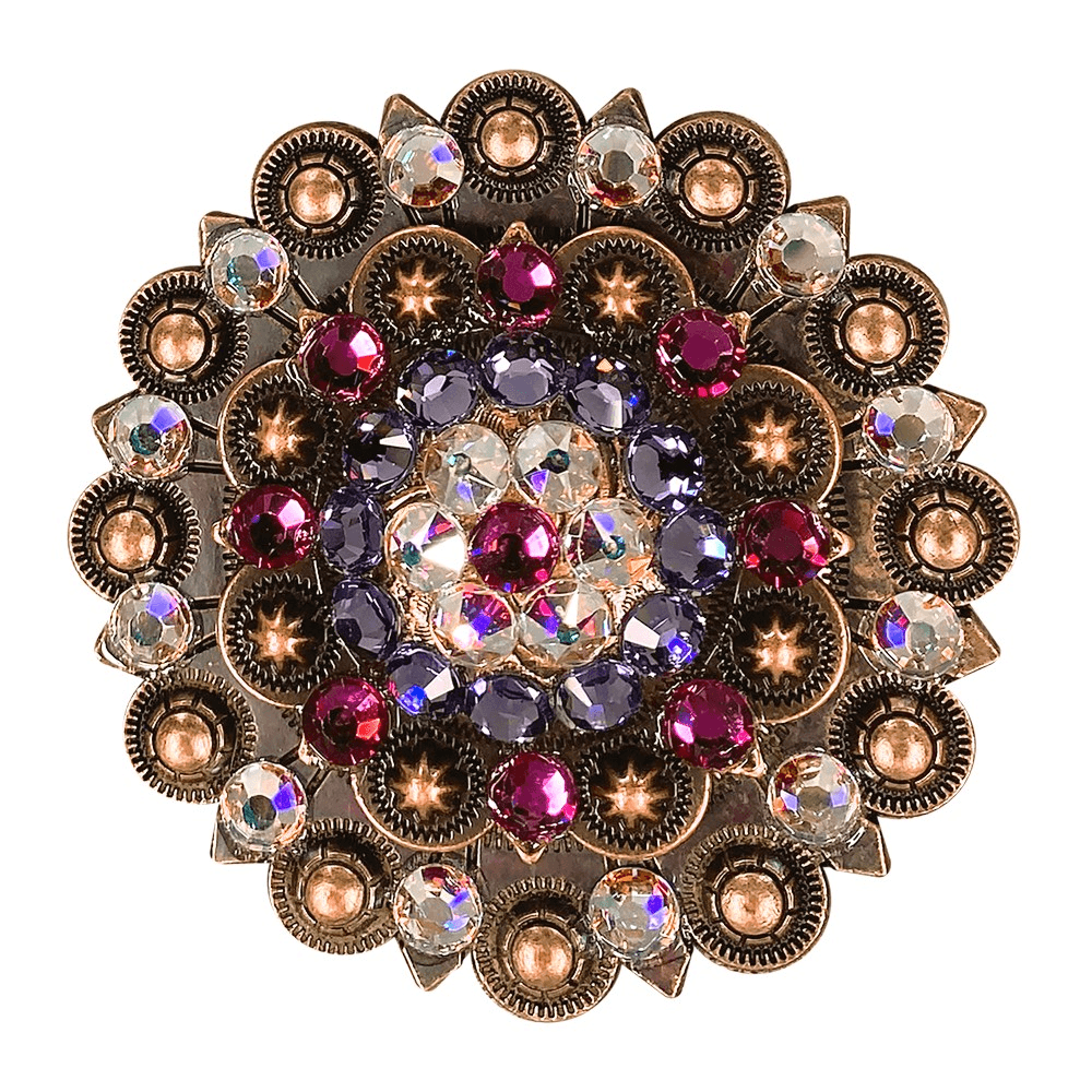 Fuchsia, AB &amp; Lilac Copper Berry Jacket European Crystal