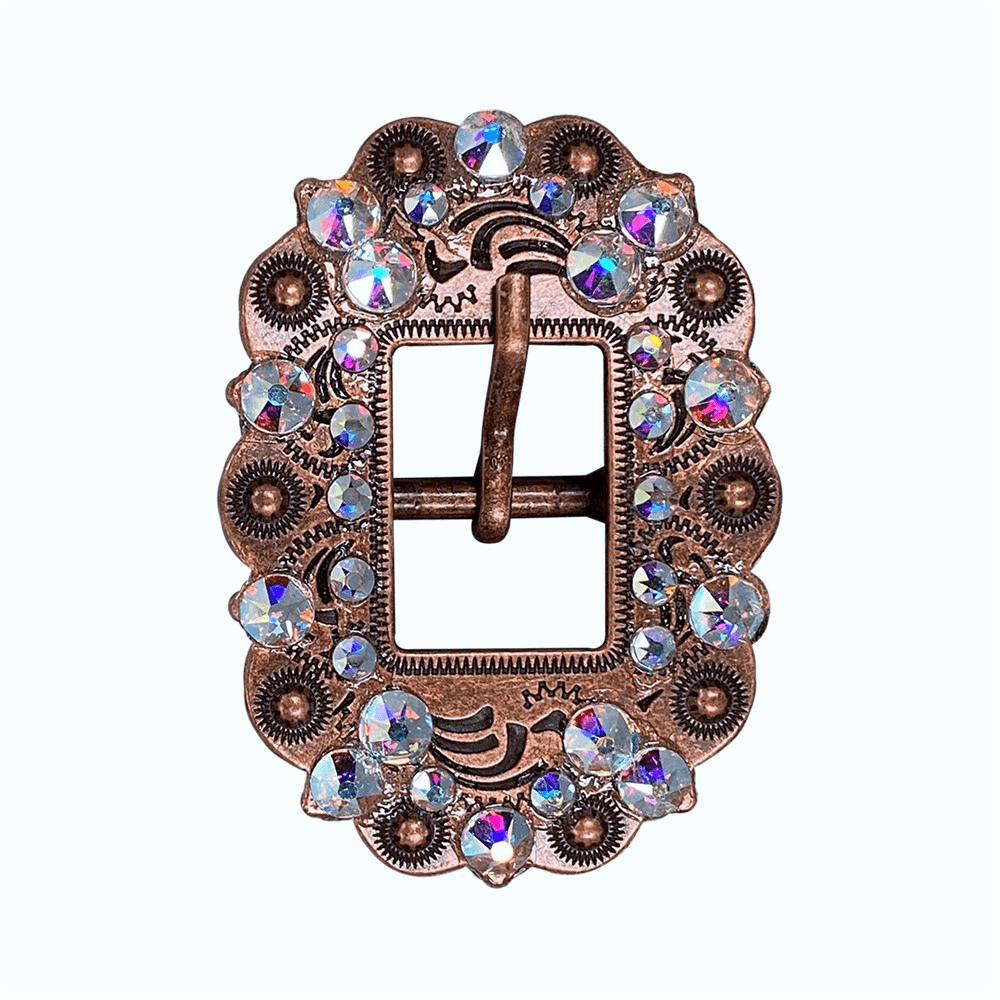 AB Copper European Crystal Cart Buckle