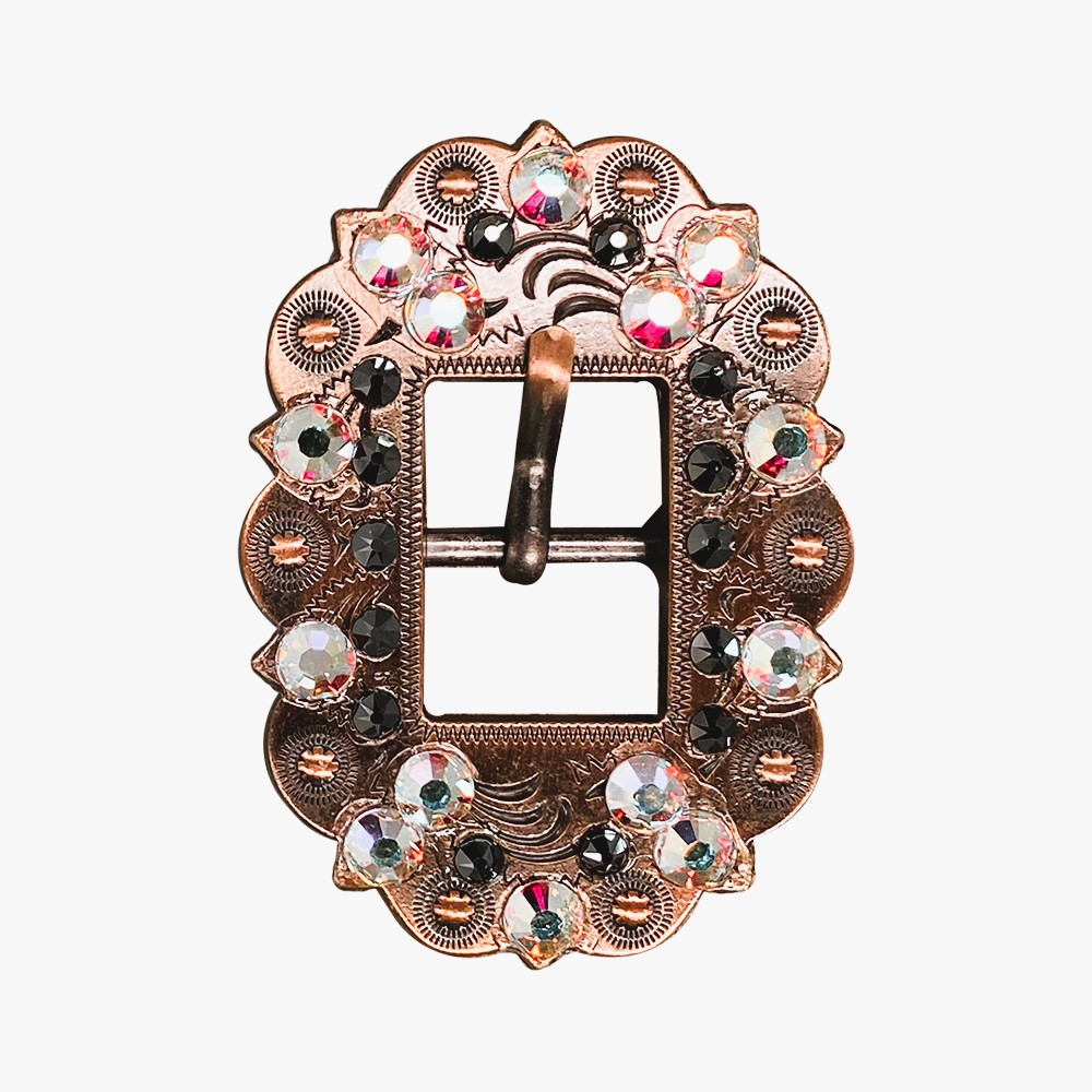 Copper Jet - AB -  Crystal Conchos Sizes from 1"-3" and Buckles